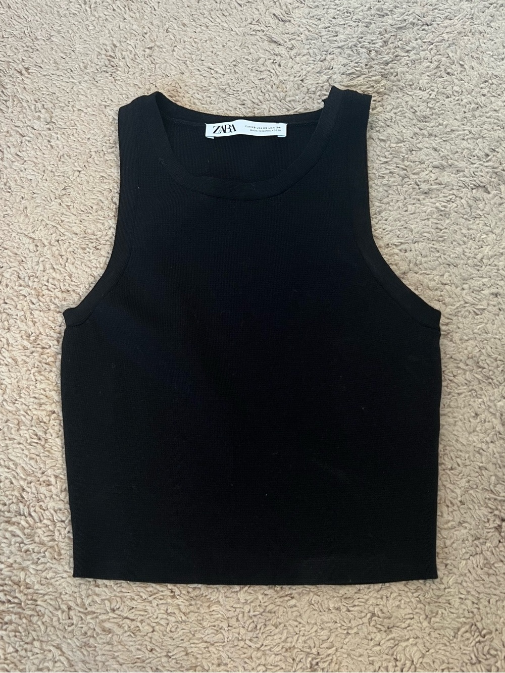 ZARA Black Cropped Tank